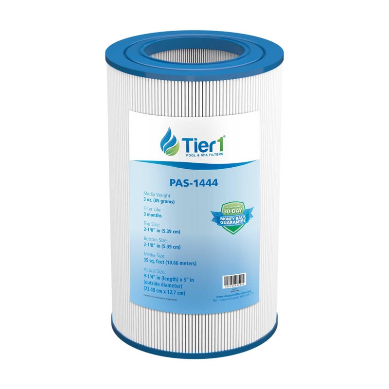 Tier1 Replacement for Pentair Rainbow 35 Pool Filter Cartridge | Compatible with Unicel C-4335, Pleatco PRB35-IN, Filbur FC-2385 | 9-1/4" x 4-15/16" | Trilobal Fabric | Washable Pool Cartridge - Image 1